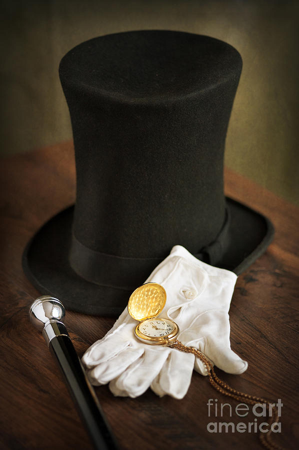 Top Hat Cane White Gloves And Pocket Watch Photograph by Lee Avison