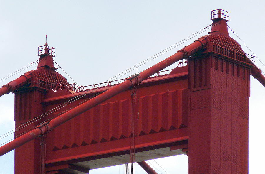 Top of The Golden Gate Bridge Photograph by Jeff Lowe
