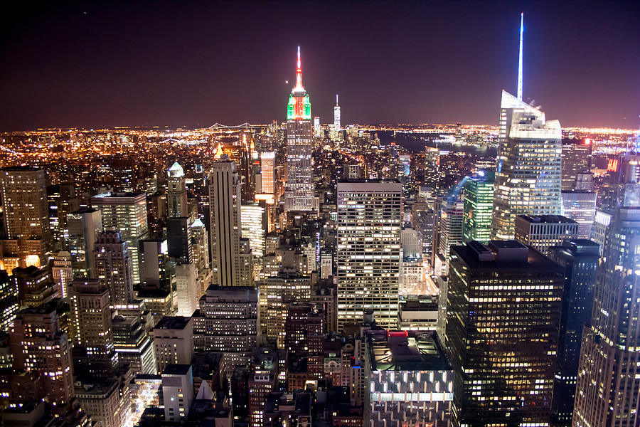 Top of the Rock at Night Photograph by Jonathan Hopper - Pixels