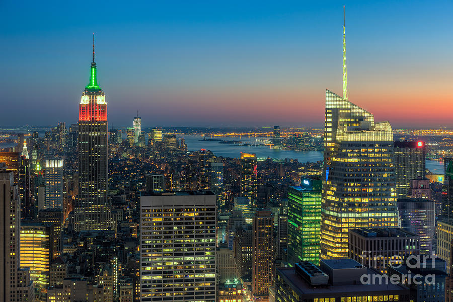 Top of the Rock Twilight I Photograph by Clarence Holmes