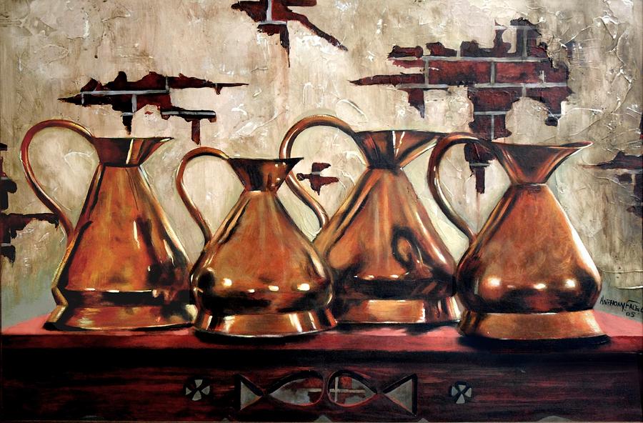 Brick Painting - Top Shelf by Anthony Falbo