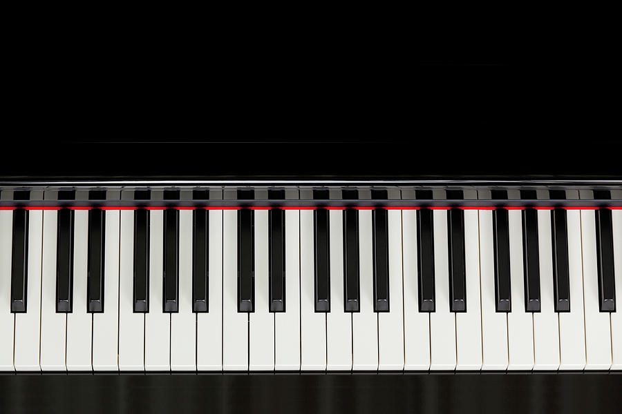 Top View Black Piano Keyboard Photograph by Amriphoto