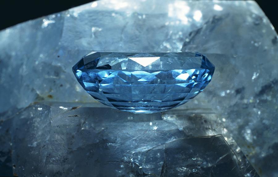 London Photograph - Topaz gemstone by Science Photo Library