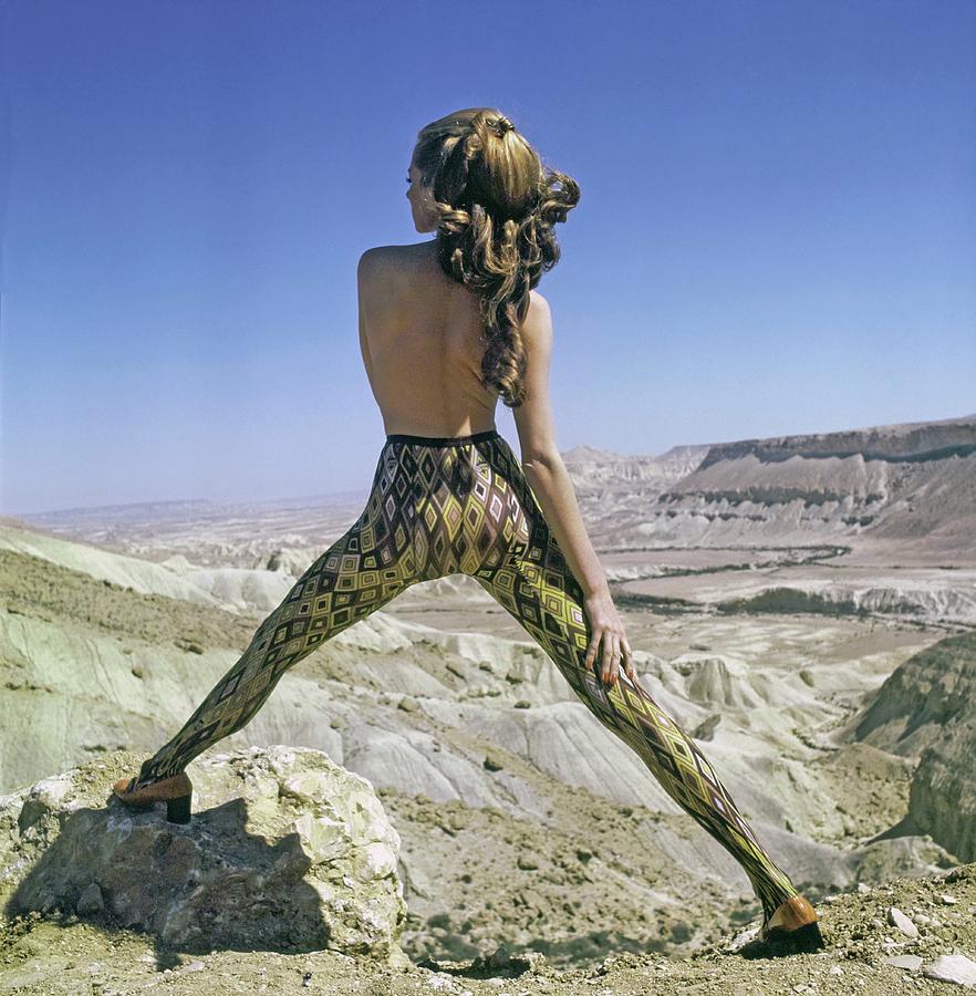Topless Model In Emilio Pucci Tights Photograph by John Cowan