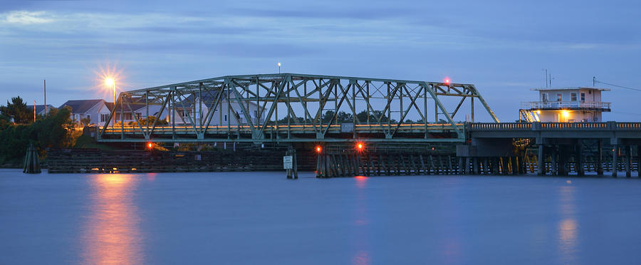 Sunset Photograph - Topsail Island Bridge by Mike McGlothlen