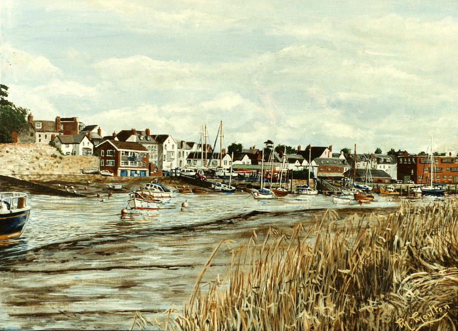Boat Painting - Topsham Devon viewed from across the River Exe by Mackenzie Moulton