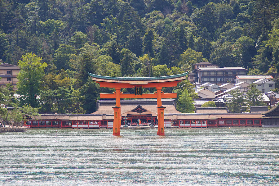 Architecture Photograph - Torii Gate of Miyajima by Laura Palmer