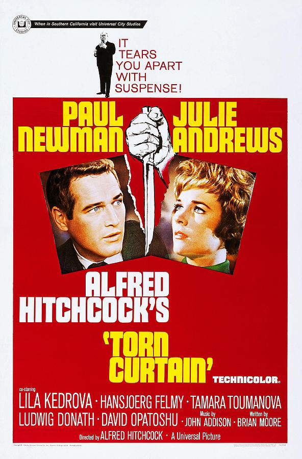 Movie Photograph - Torn Curtain, Us Poster Art, Top Alfred by Everett