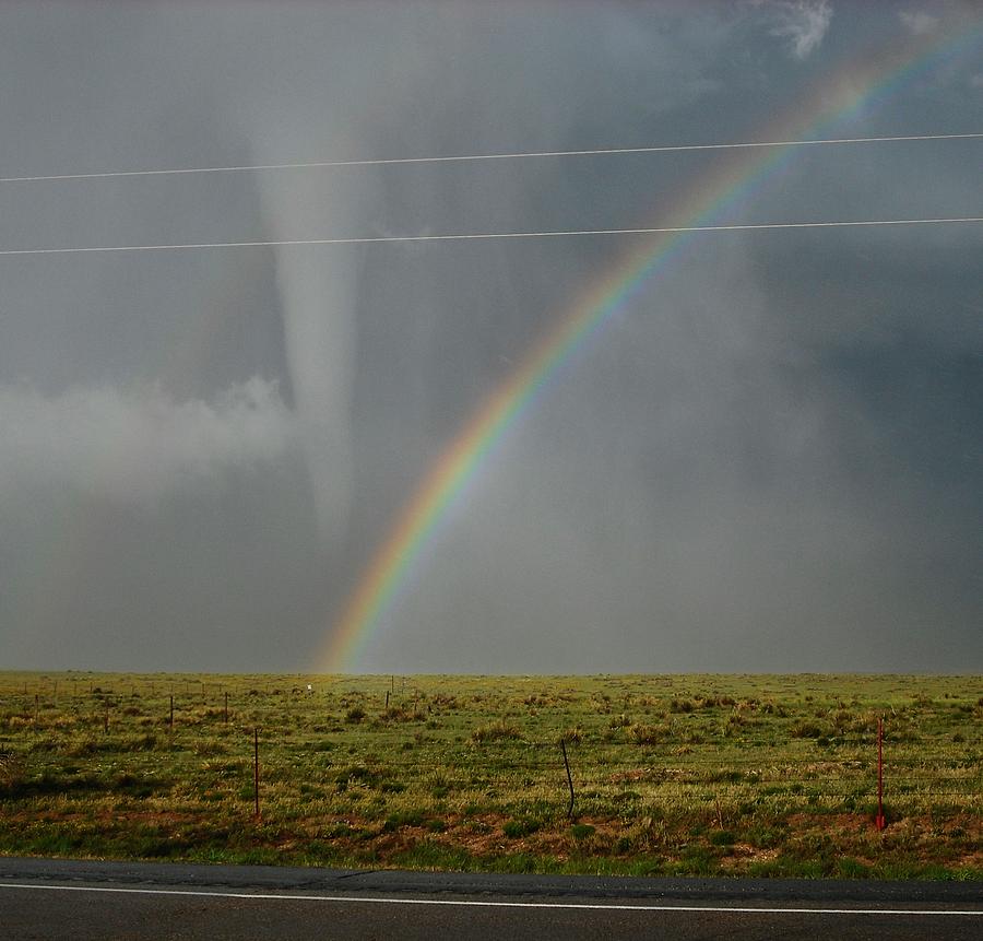 Tornado and the Rainbow Photograph by Ed Sweeney