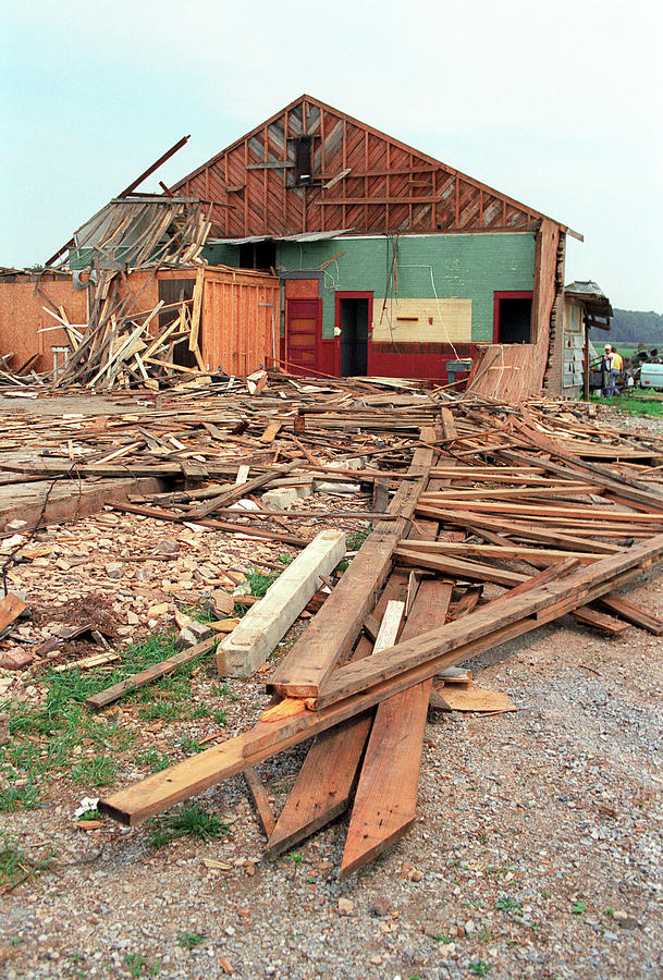 Tornado Damage Photograph by Jim Reed/science Photo Library
