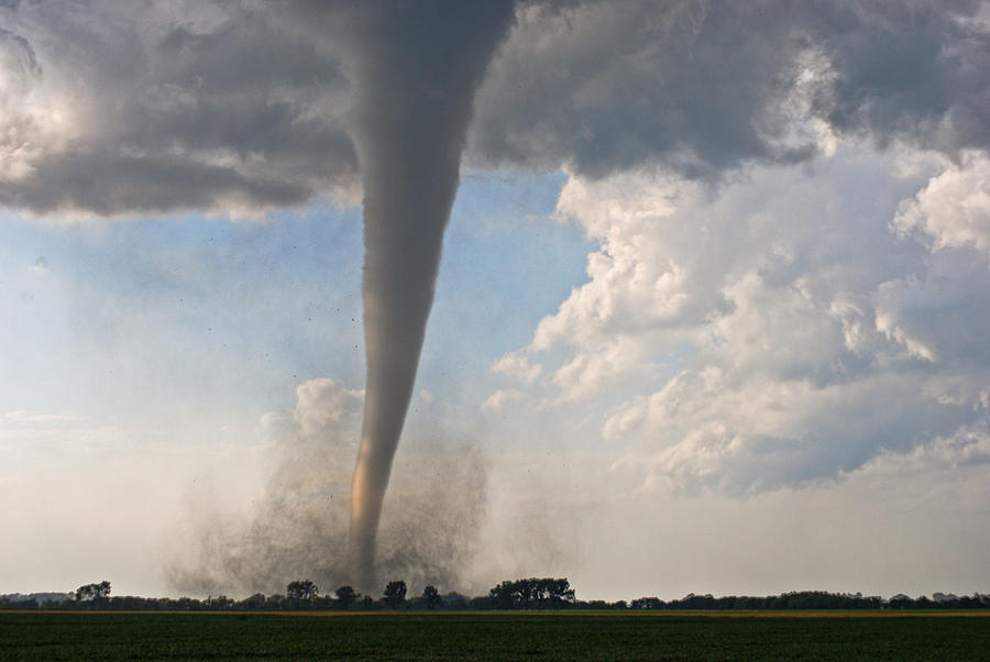 Tornado in field, Minnesota, USA Photograph by Chad Cowan