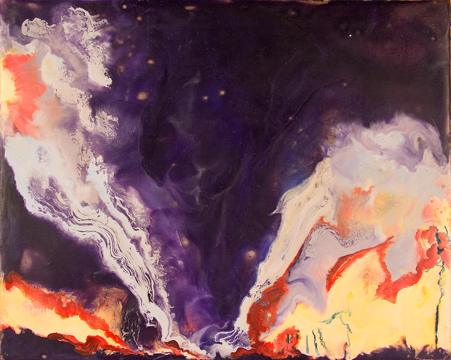 Landscape Painting - Tornado - OK - July 2 1999 by Marilyn Fenn