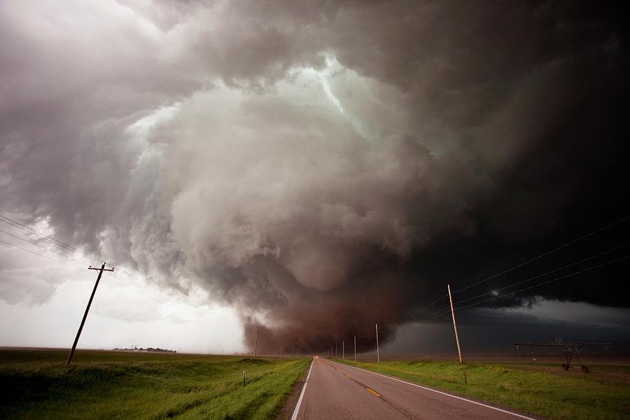 Tornado Over A Country Road Photograph by Roger Hill/science Photo ...