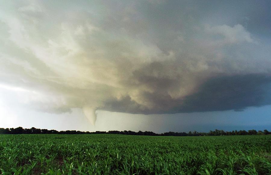 Tornado Over Fields Photograph by Jim Reed Photography/science Photo Library