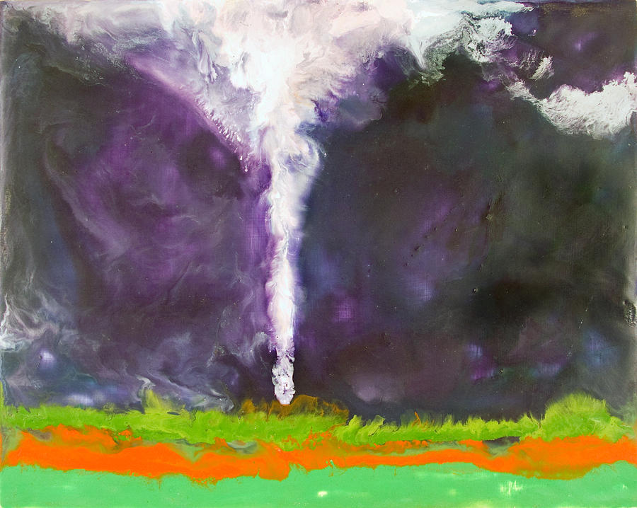 Tornado - Parsons Kansas - April 21 2005 Painting by Marilyn Fenn