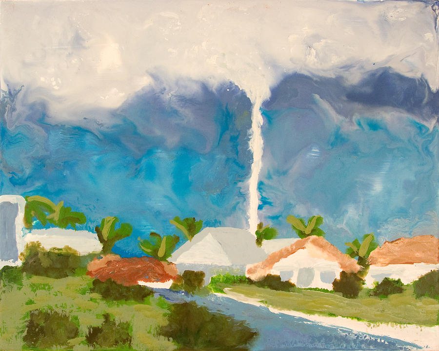 Tornado - Punta Gorda FL - July 15 2005 Painting by Marilyn Fenn