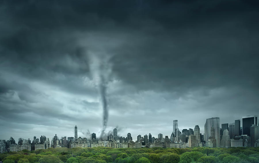Tornado Rolling Through New York, New Photograph by Chris Clor