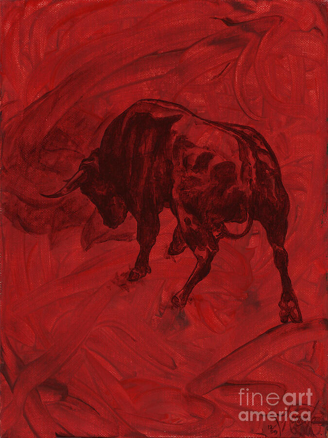 Toro painting Painting by Konni Jensen
