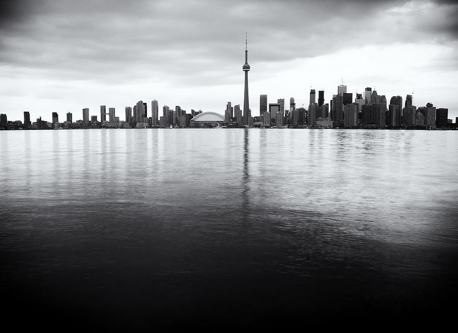 Toronto Skyline Mono Photograph by John Gusky