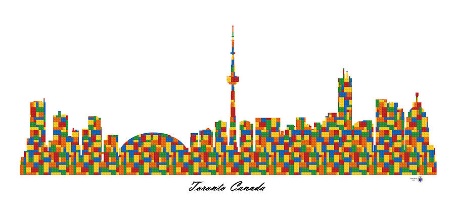 Toronto Canada Building Blocks Skyline Digital Art by Gregory Murray