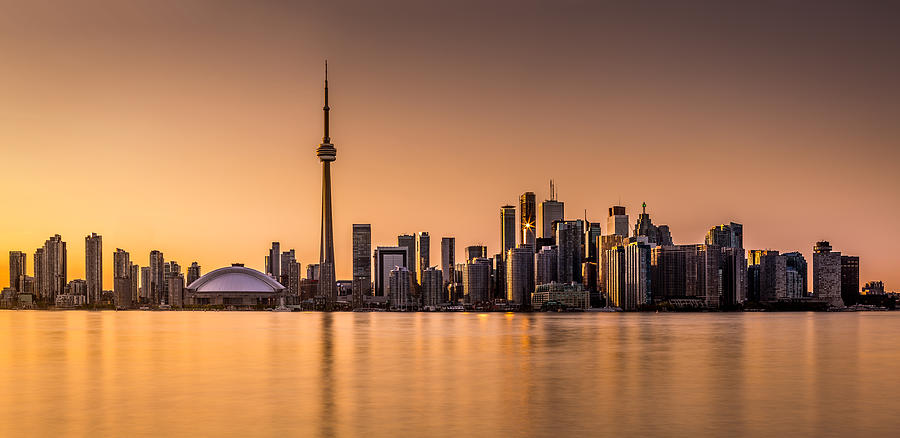 Toronto panorama at sunset Photograph by Mihai Andritoiu