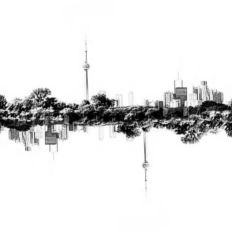 Toronto Reflection Digital Art by Natasha Marco