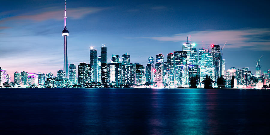 Toronto Skyline At Night Photograph by Levin Rodriguez