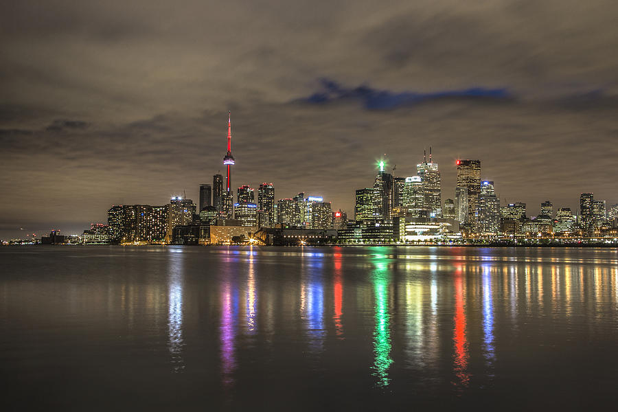 Toronto Skyline Blue Streak  Photograph by John McGraw