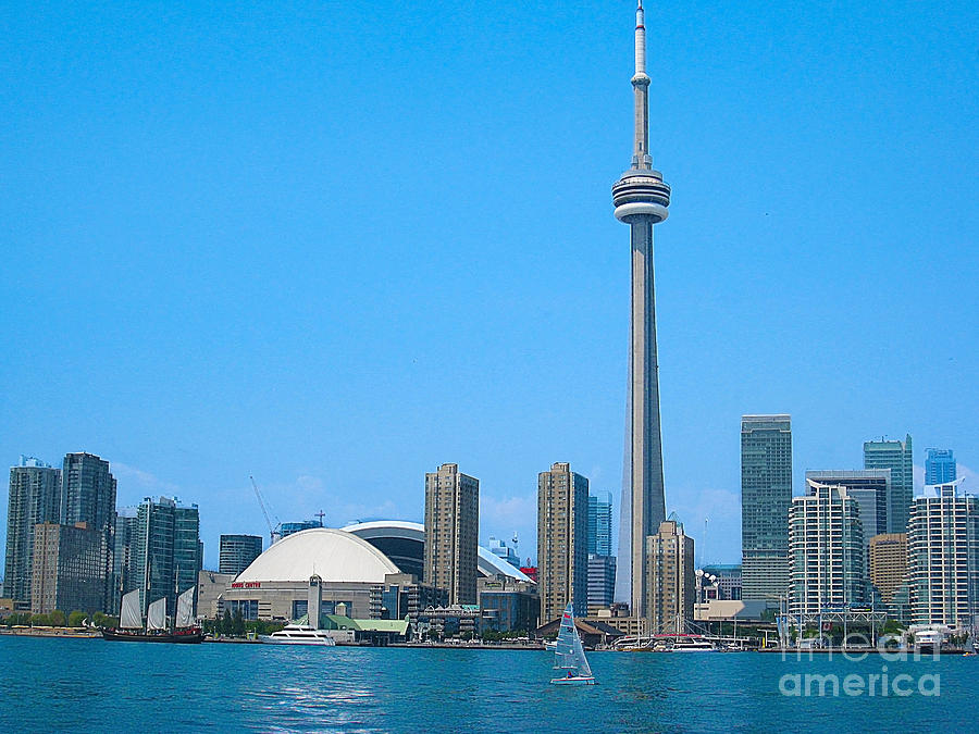 Toronto Skyline from the Island Ferry Photograph by Nina Silver