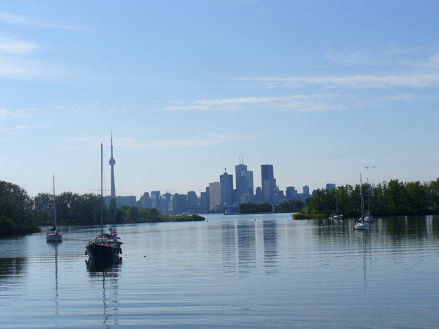 Toronto Skyline from Tommy Thompson Park Photograph by Lingfai Leung