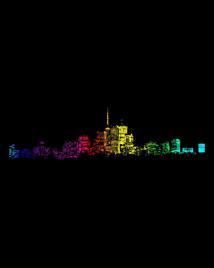 Toronto Skyline Gradient Digital Art by Brian Carson