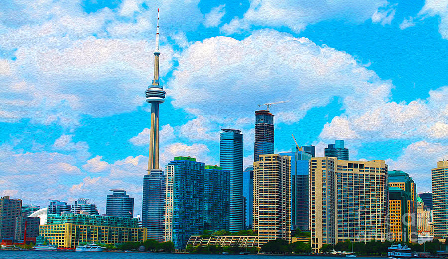 Toronto Skyline in Summer Photograph by Nina Silver