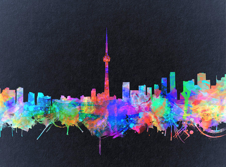 Toronto Skyline Watercolor 2 Painting by Bekim M