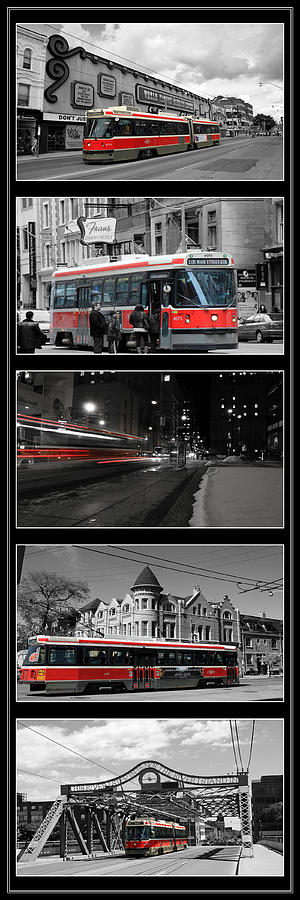 Toronto Photograph - Toronto Streetcar Montage by Andrew Fare