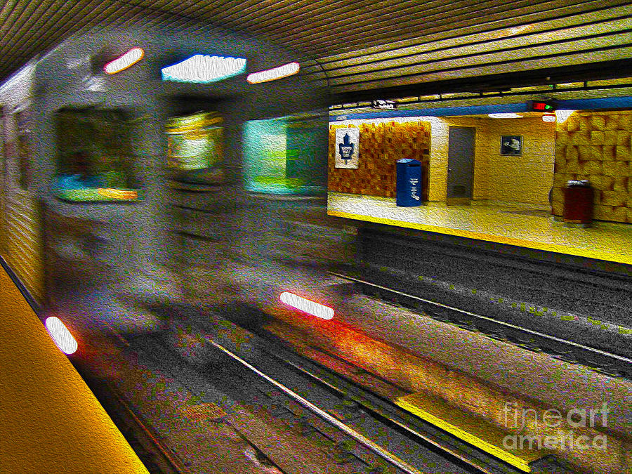 Toronto Subway in Coloured Oil Photograph by Nina Silver