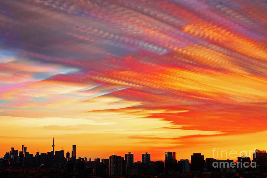 Toronto Sunset Clouds Timelapse Photograph by Charline Xia