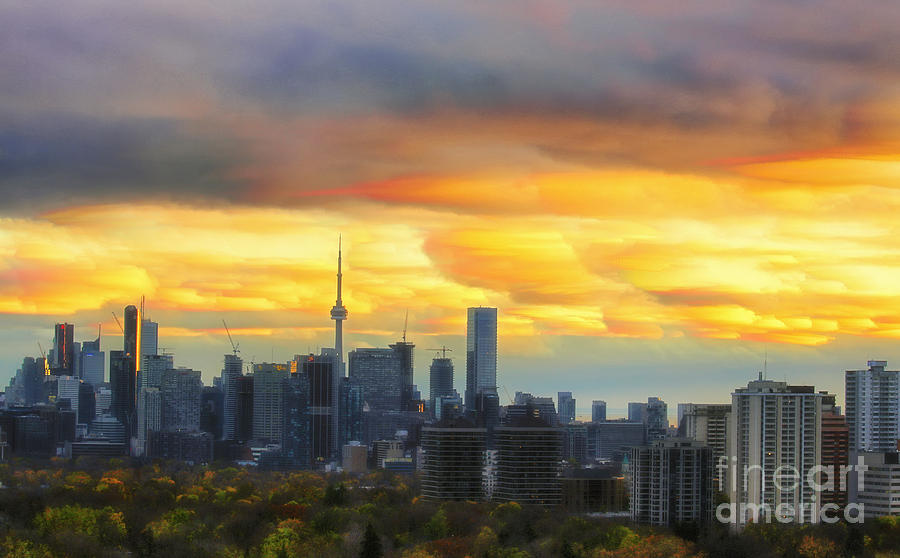 Toronto Sunset Timelapse Photograph by Charline Xia