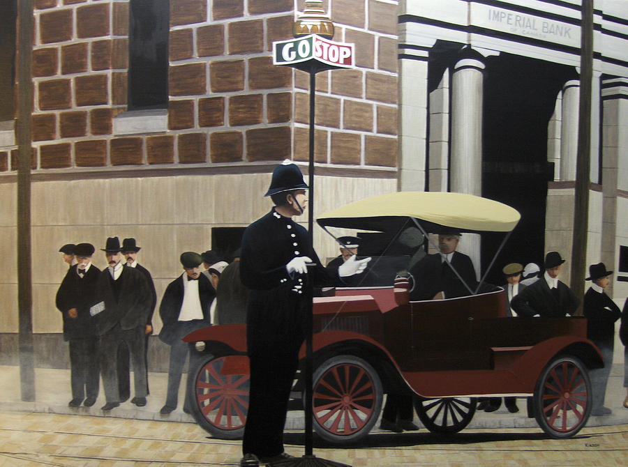 Toronto Traffic Cop 1912 Painting by Kenneth M Kirsch
