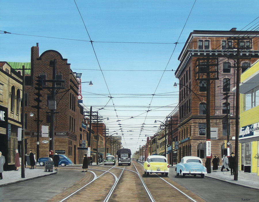 Toronto Yonge and Bloor 1954 Painting by Kenneth M Kirsch