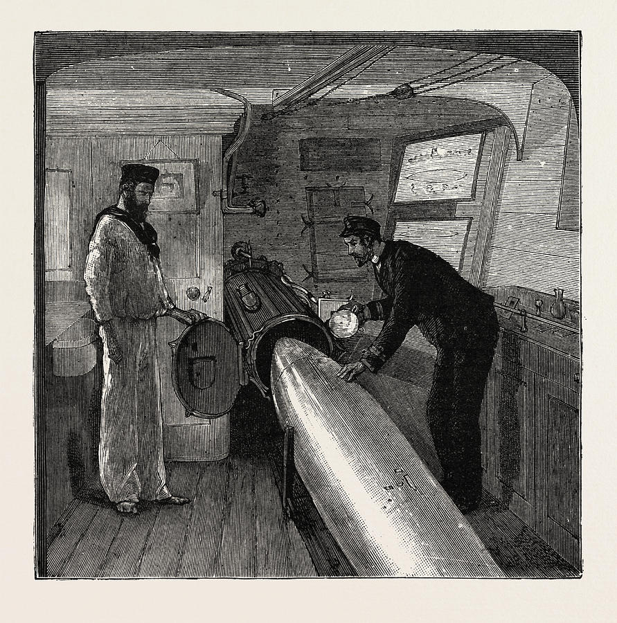 Torpedo Gun Boat, Commanders Cabin In The After Part Drawing by English ...