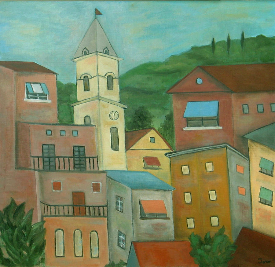 Torre de Manarola Painting by Trish Toro