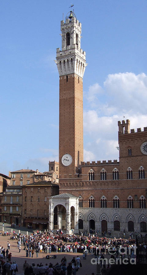 Torre del Mangia - Piazza del Campo - Siena  Photograph by Phil Banks