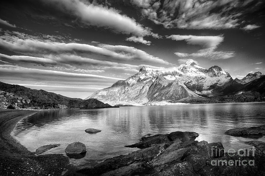 Torres del Paine Park BW Photograph by Timothy Hacker