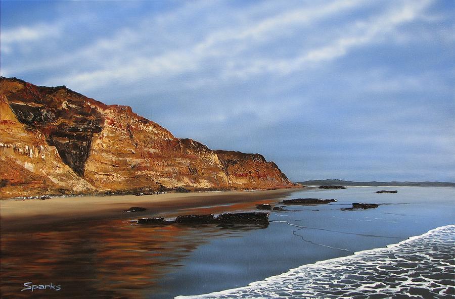 San Diego Painting - Torrey Pines State Beach by John Sparks