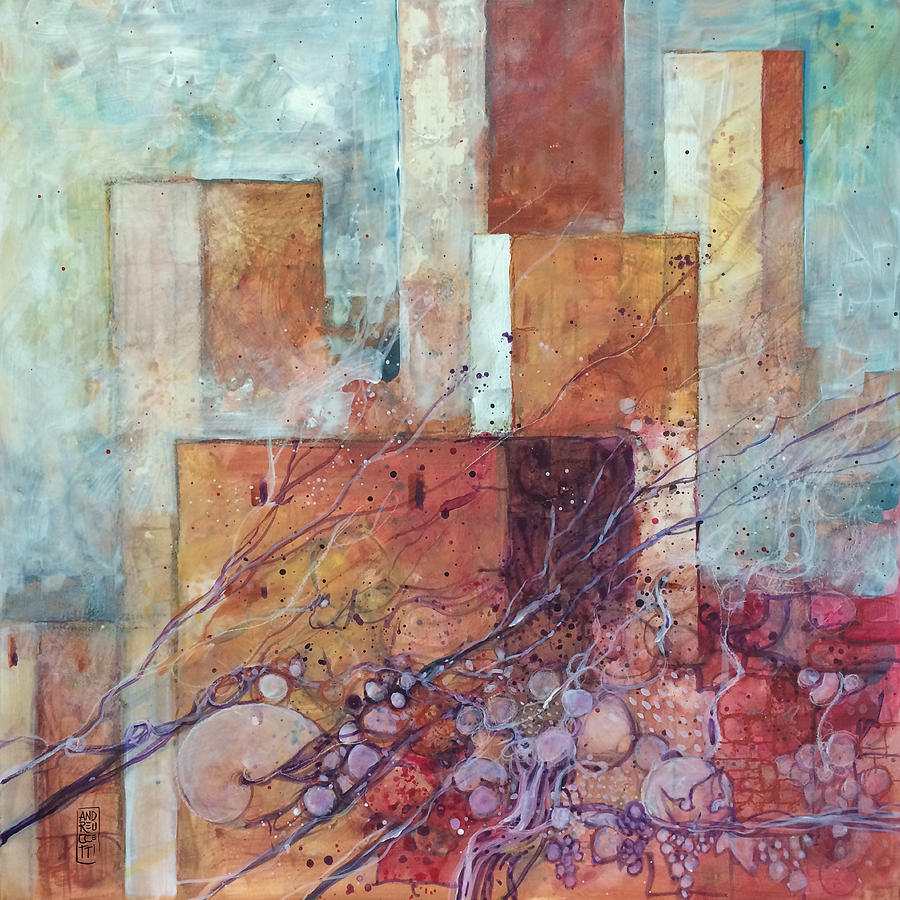 Towers Painting - Torri antiche pietre e uva by Alessandro Andreuccetti Towers Painting - Torri antiche pietre e uva by Alessandro Andreuccetti