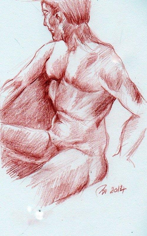Torso Painting by Angelina Whittaker Cook
