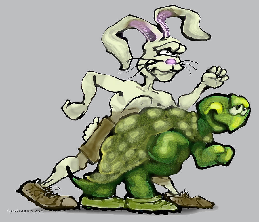 Tortoise and Hare Digital Art by Kevin Middleton