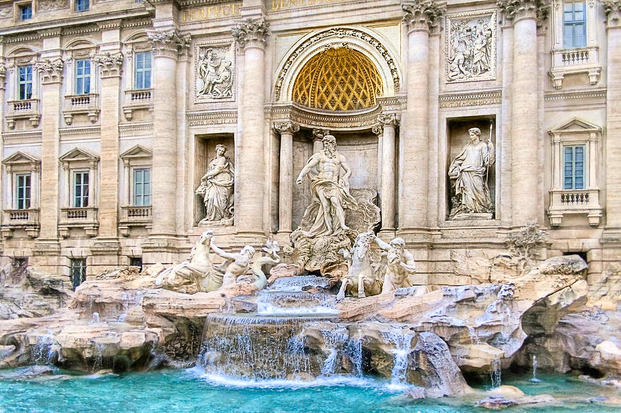 Toss Your Coins In The Trevi Fountain - Rome Photograph by Mark Tisdale