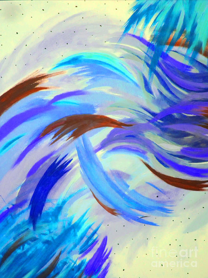 Tossed In Blue Painting