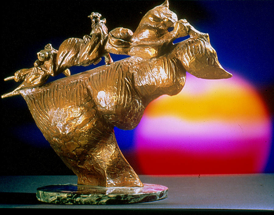 Bronze Sculpture - Tossing Aloft by William Osmundsen
